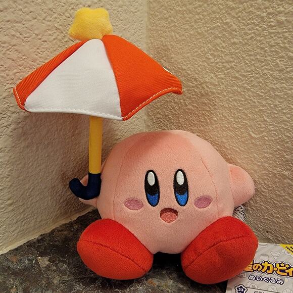 Plush - Kirby w/ Parasol 6-inch (NEW) - Nintendo - Picture 1 of 8